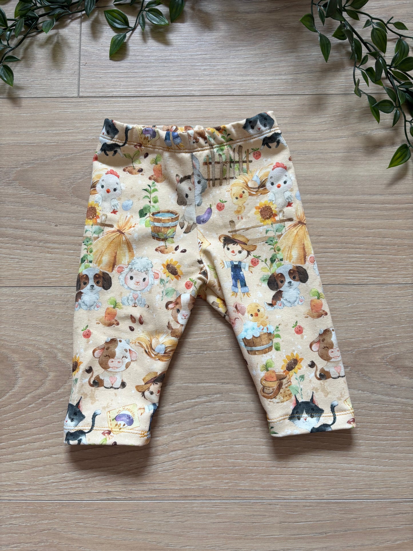 Leggings m/ bondegård, str 50/56 🧑🏻🌾