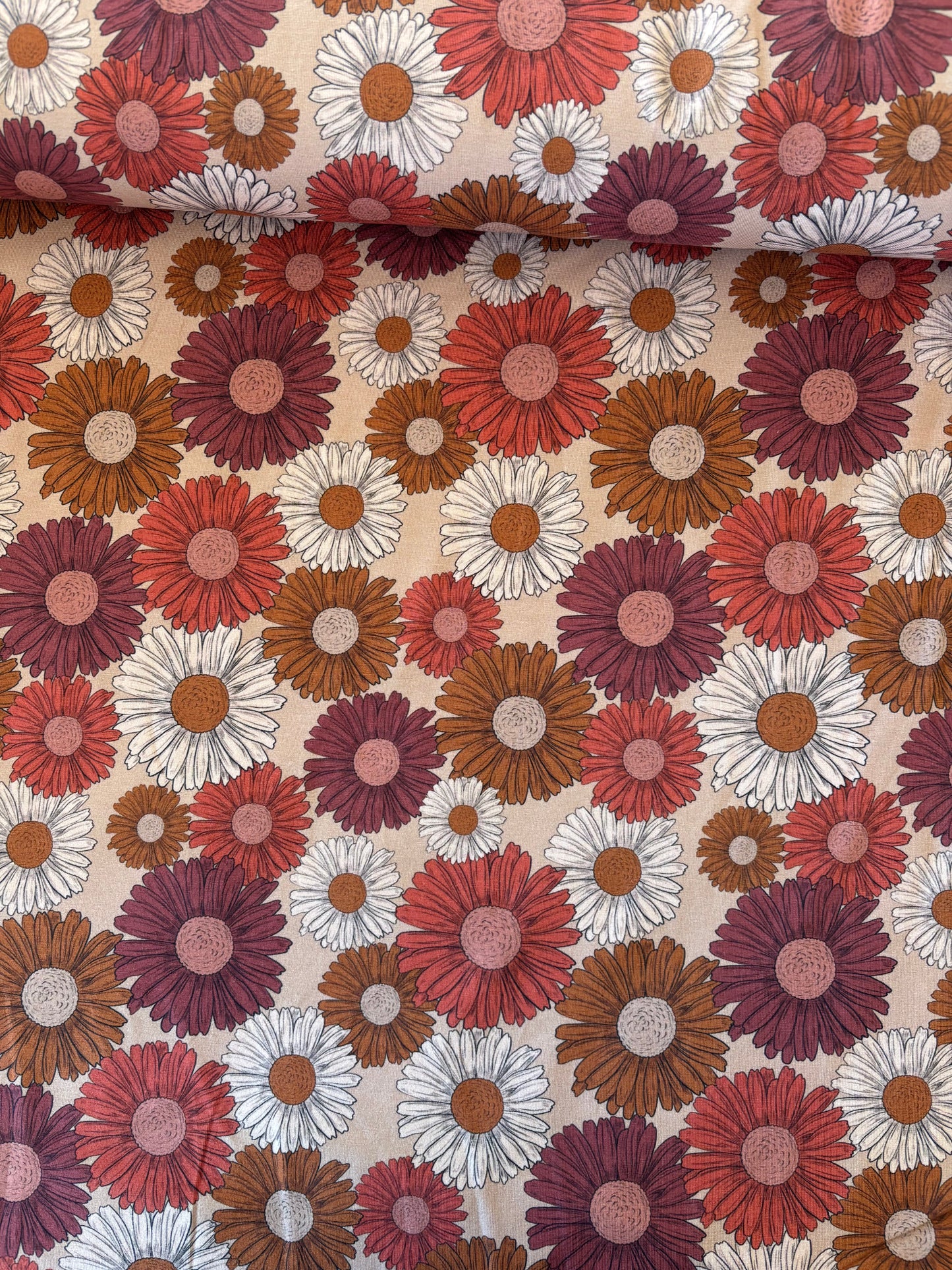 Retro blomster m/ beige baggrund