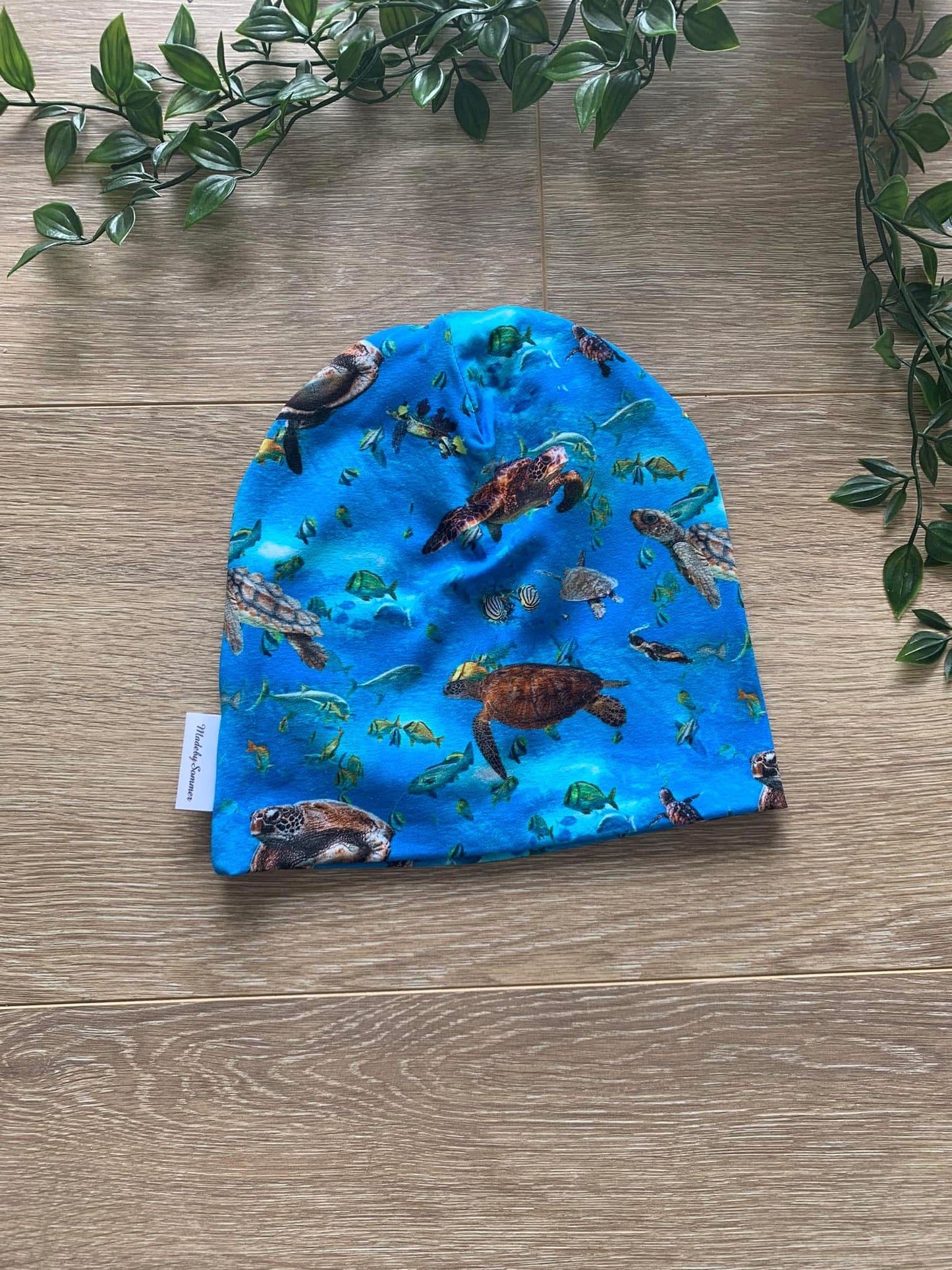 Top hue m/ skildpadder, str 92/98/104 💙