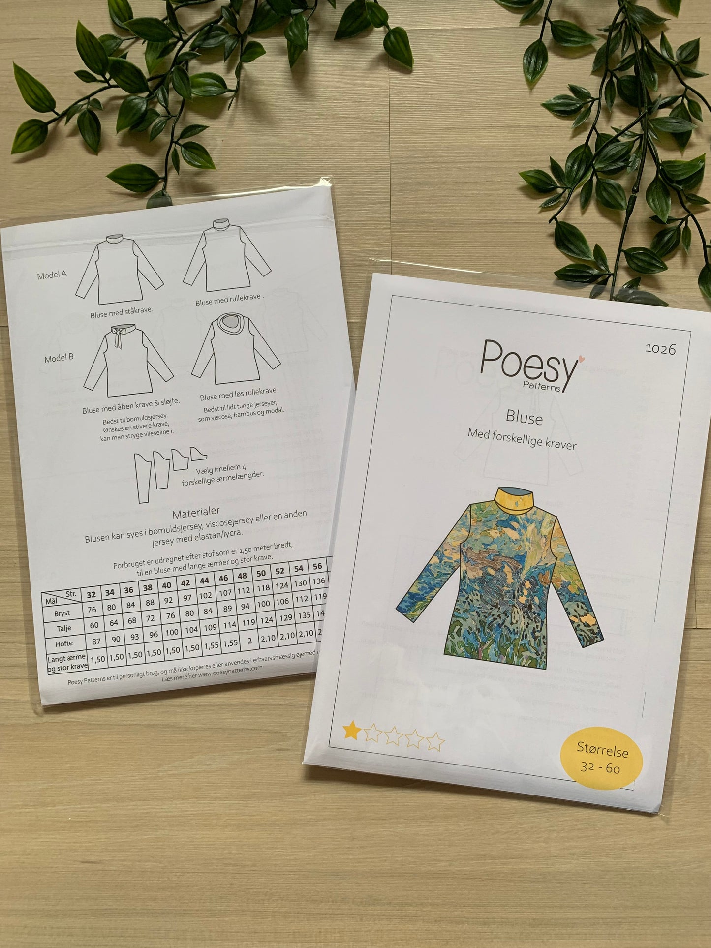 Trøje m/ forskellige kraver, str 32-60 ❤️