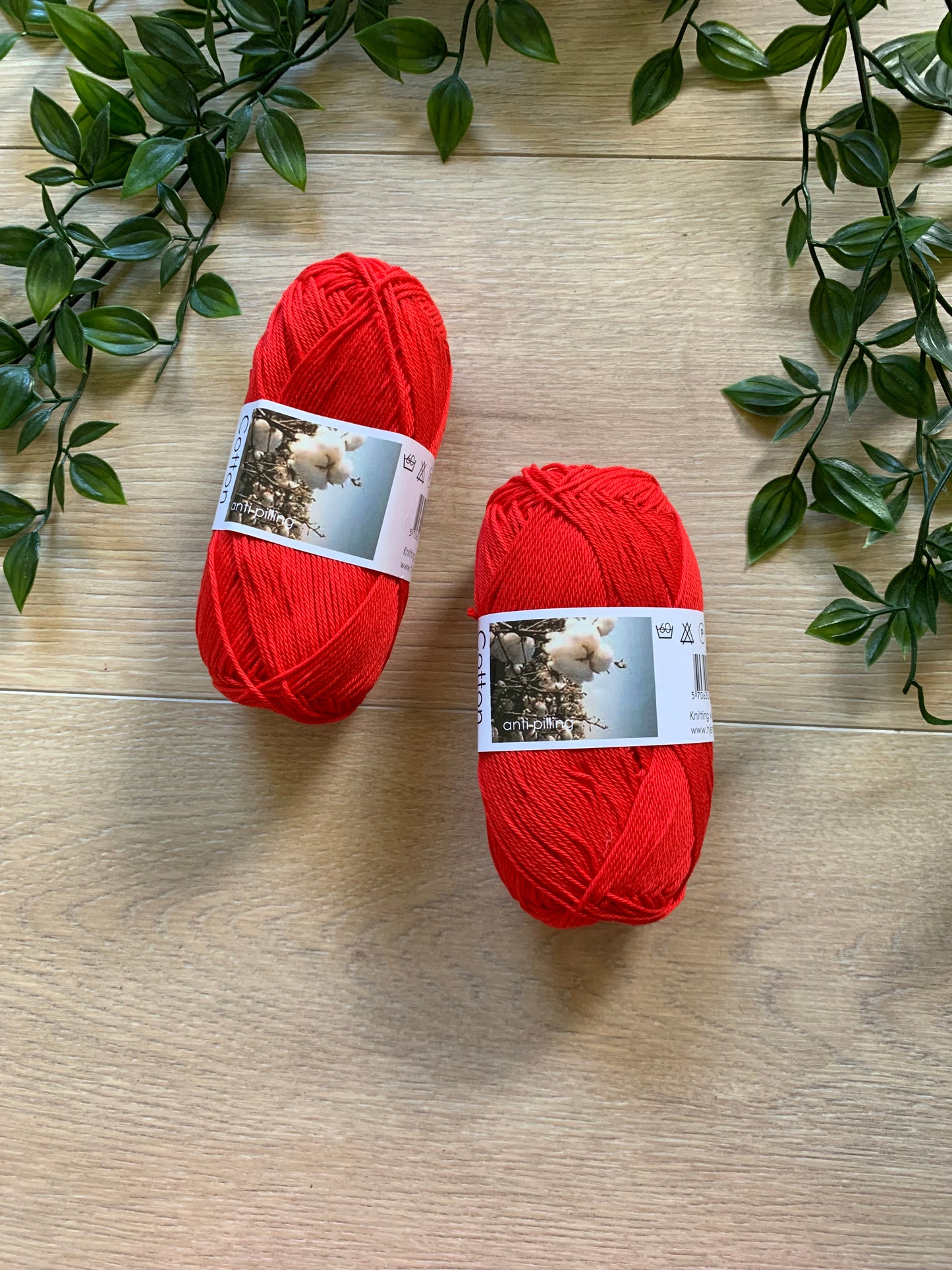 Bomuld 8/4 rød ❤️