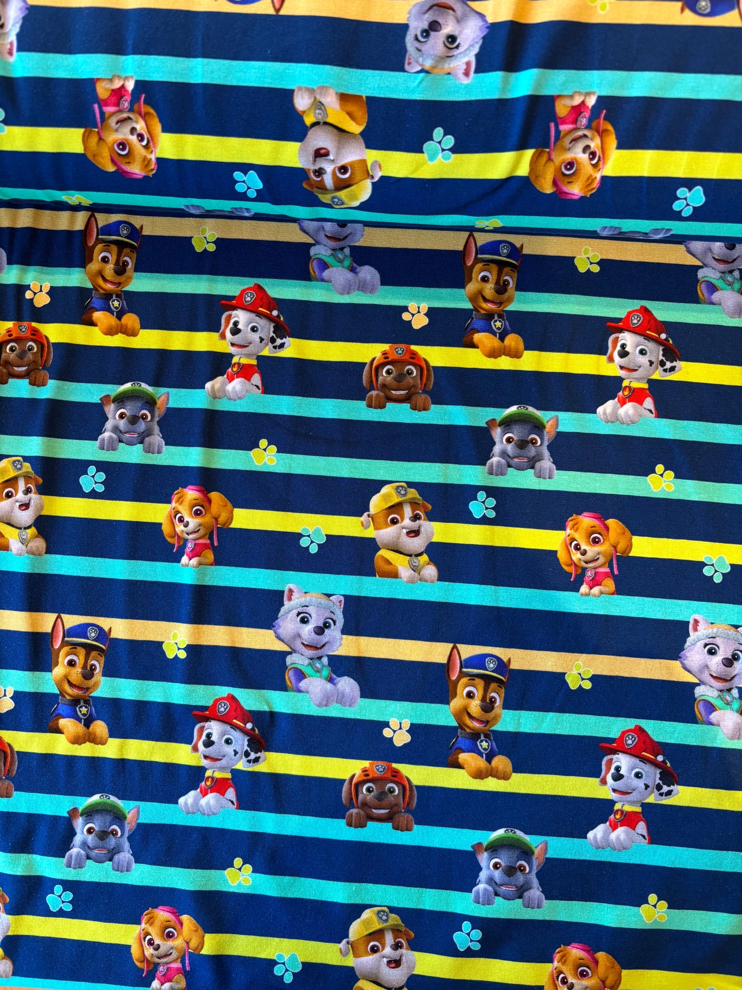 Bomulds Jersey m/ stribede Paw patrol 🐶