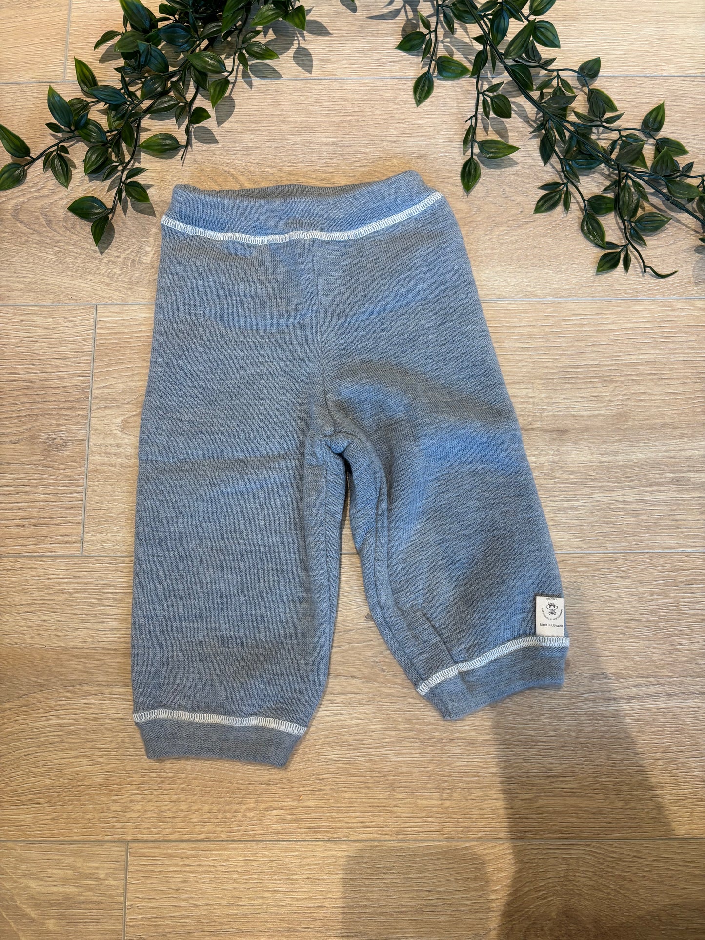 Merino uld bukser grå, str 1-2 år ❄️
