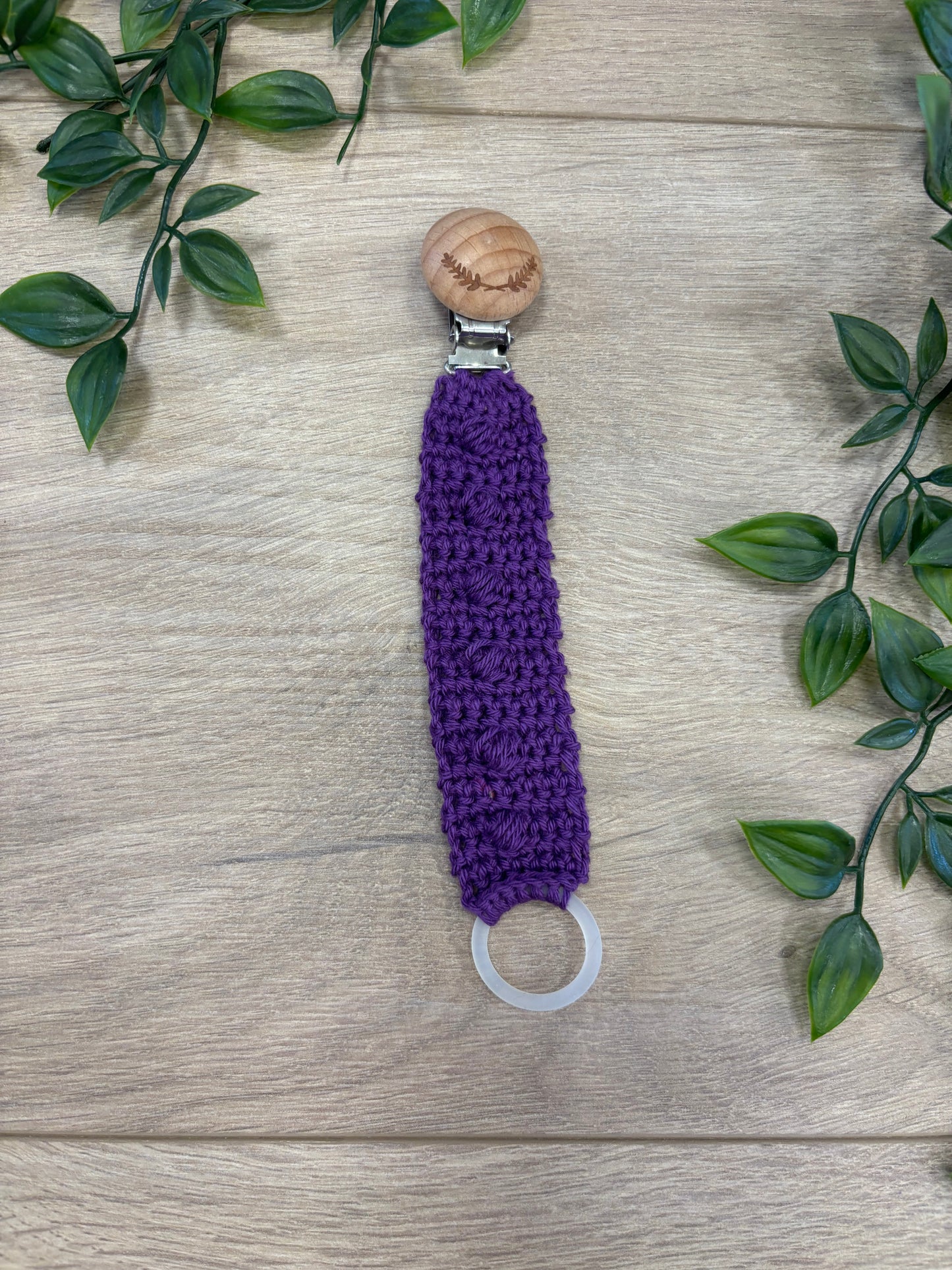 Lilla suttesnor m/ træ clips 💜