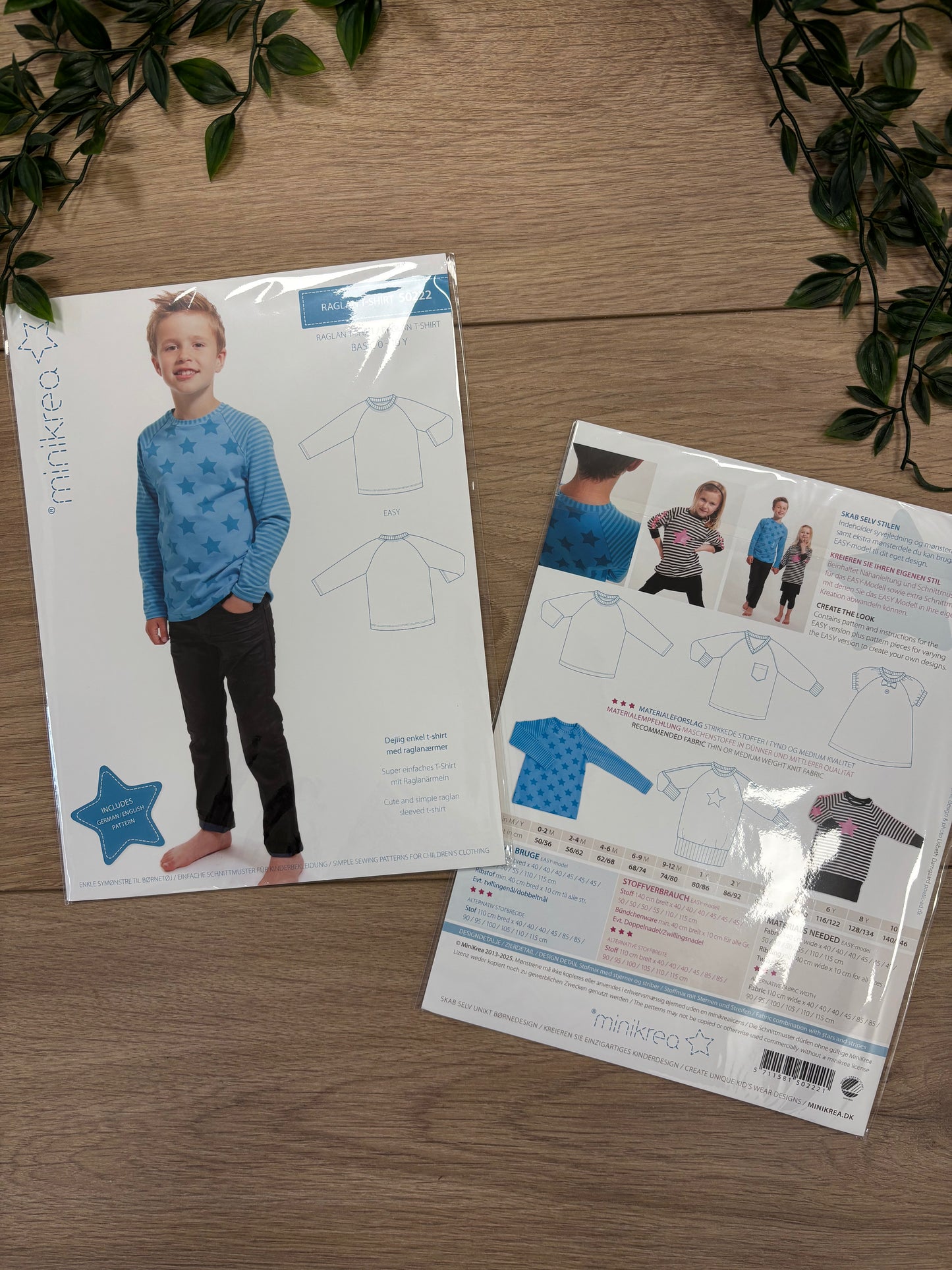 Minikrea raglan trøje, str 0-10 år 👦🏼
