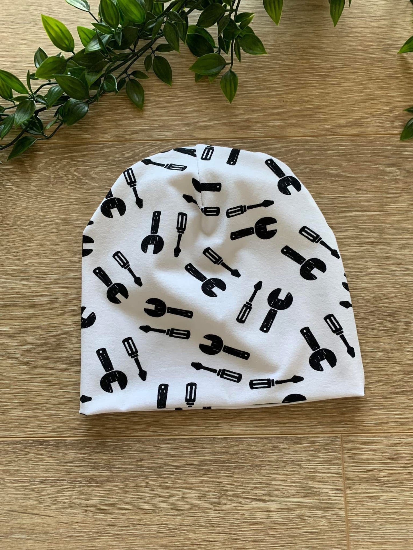 Top hue m/ værktøj, str 74/80 ⚒️