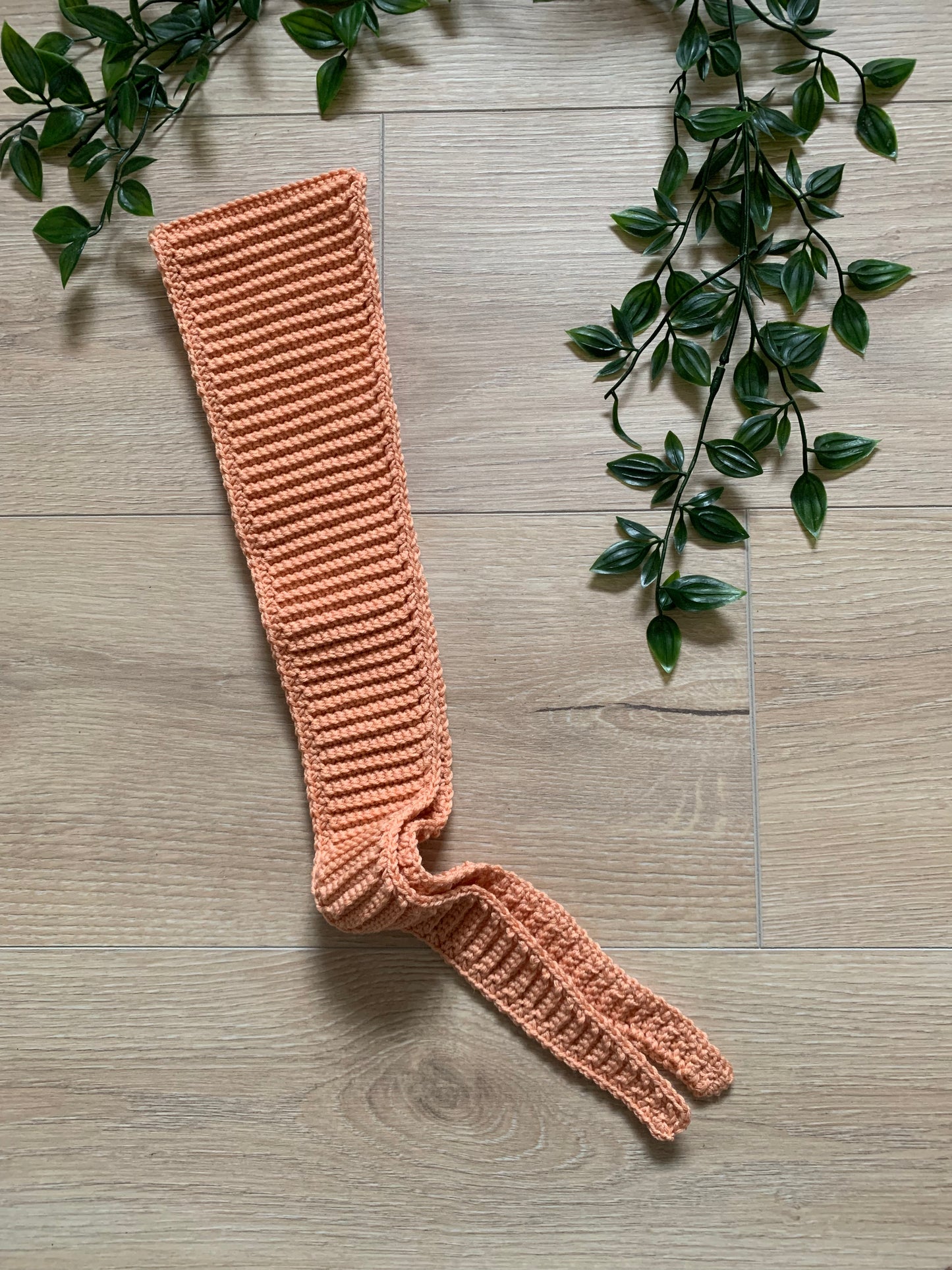 Tørklæde i abrikos 🧡
