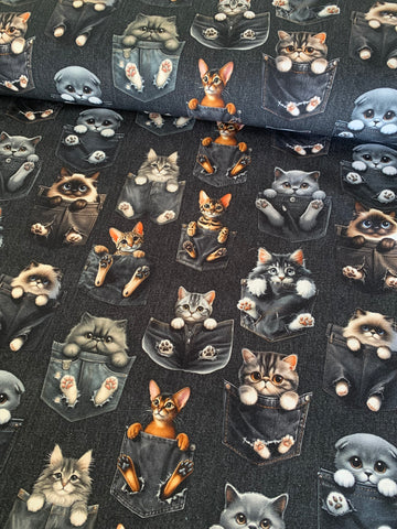 Katte i lomme jersey