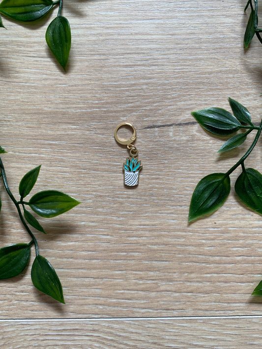 Maskemarkør, lille kaktus i hvid potte 🌵