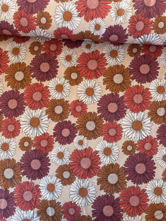 Retro blomster m/ beige baggrund