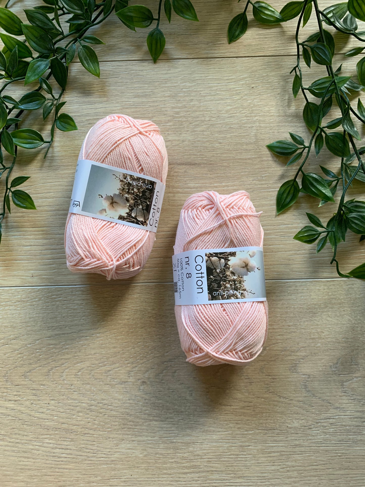 Bomuld 8/4 baby lyserød 🌸