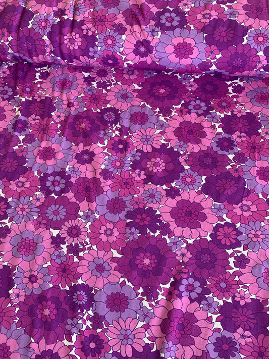 Lilla retro blomster