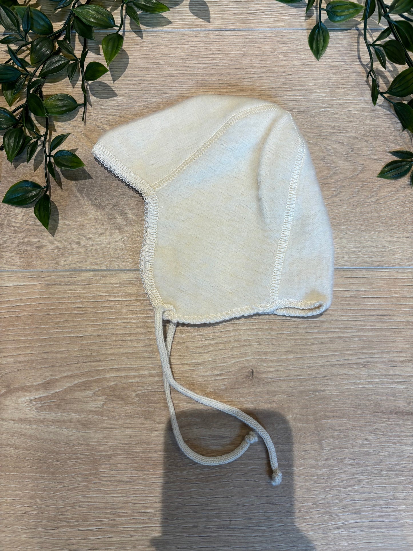 Merino uld hue m/ blonde hvid, str 1-3 år ❄️