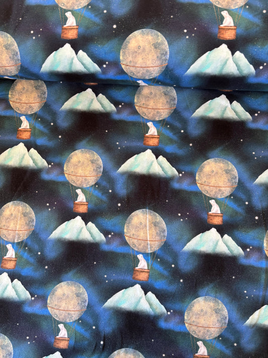 Bomulds Jersey m/ isbjørn i luftballon 🐻‍❄️