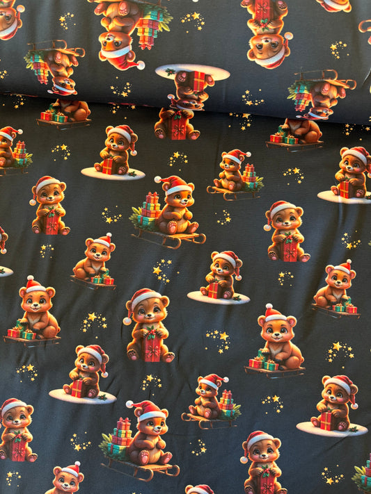 Bomulds Jersey m/ jule bamse 🧸