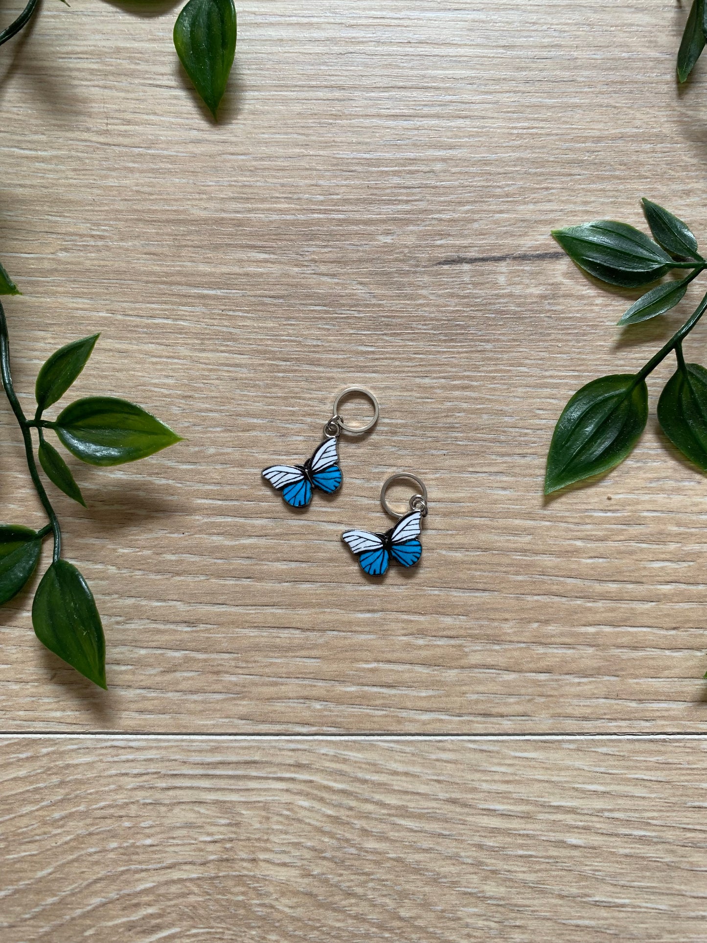 Maskemarkør, sommerfugl i hvid og blå 🦋