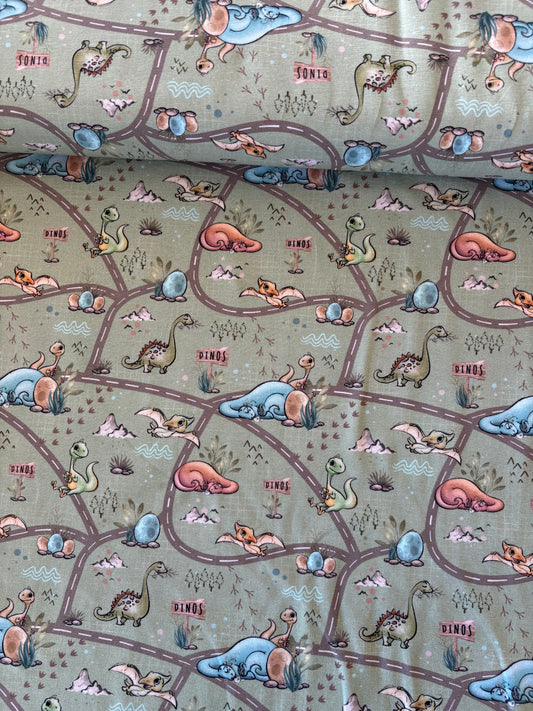 Bomulds Jersey m/ dino trafik 🦕