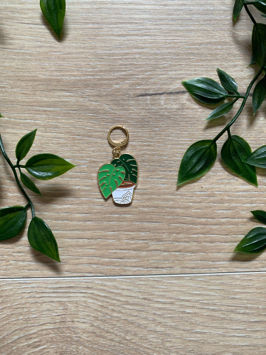 Maskemakør, plante i hvid potte 🍀
