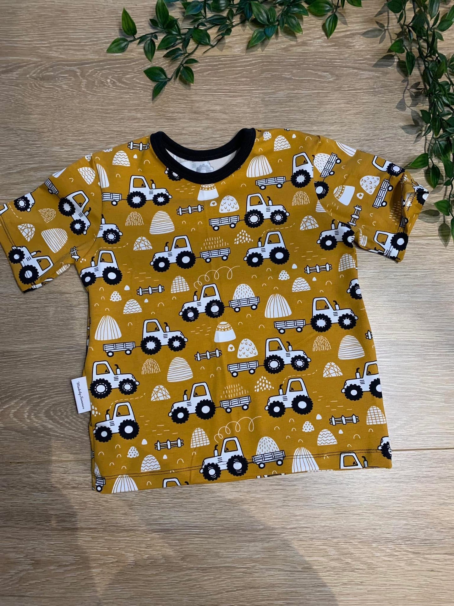 T-shirts m/ traktor, str 86/92 🚜