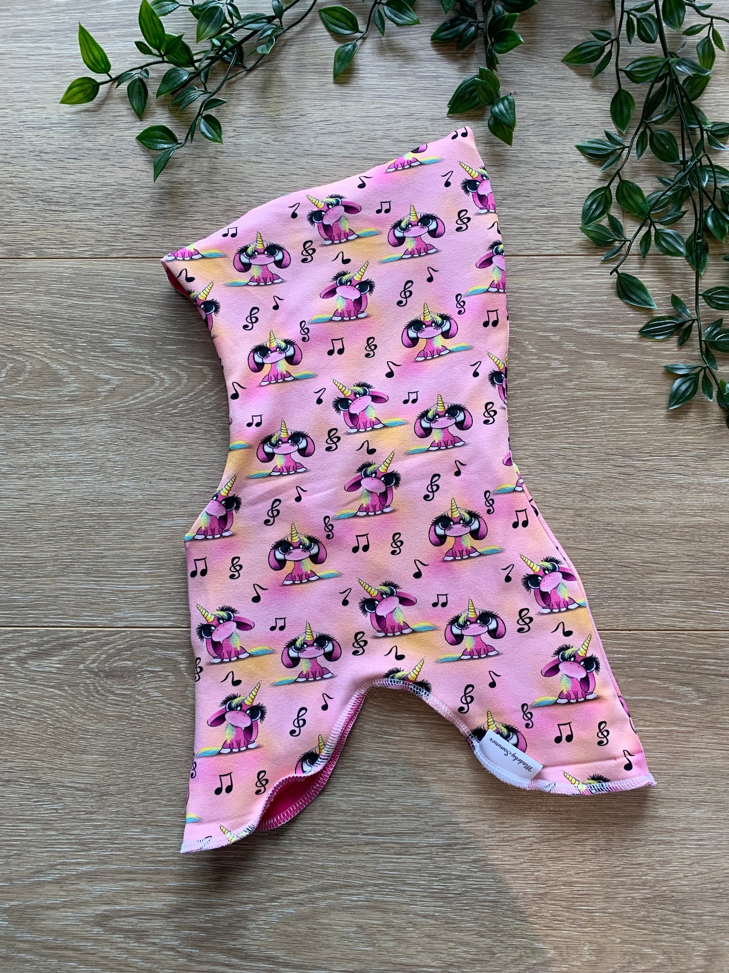 Elefanthue m/ enhjørning, str 92/98/104 🦄