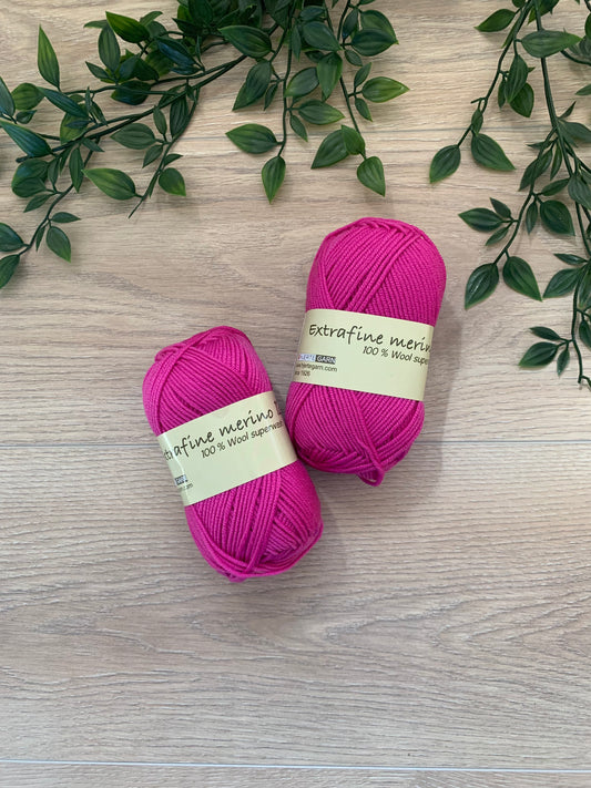 Extrafine merino uld 120 pink 💓