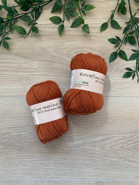 Extrafine merino uld 150 Rost 🧡