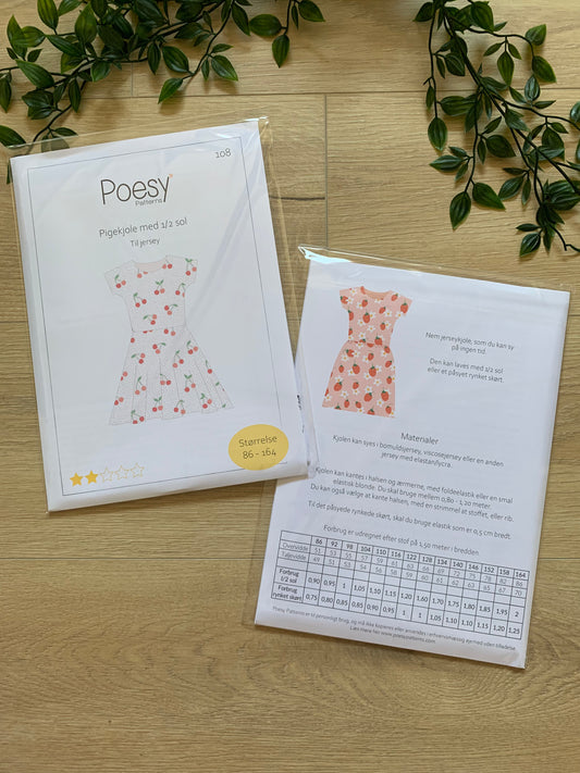 Poesy mønster, sving kjole børn 👗