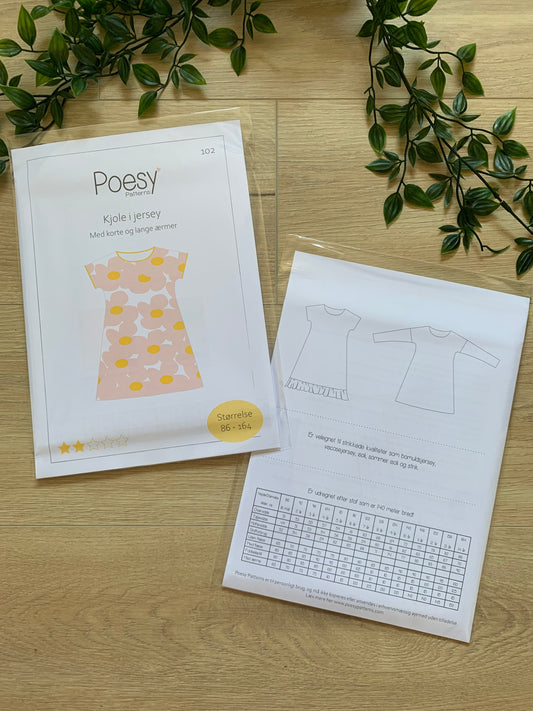 Poesy mønster, hverdags kjole børn 👗