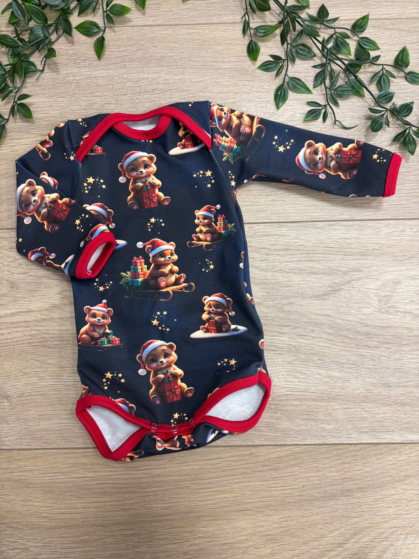Body m/ jule bamse, str 62 🐻