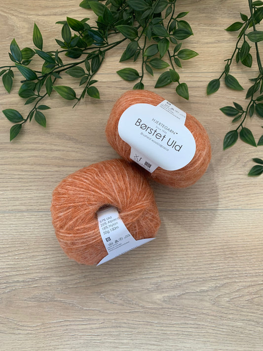 Børstet uld brandt orange 😍