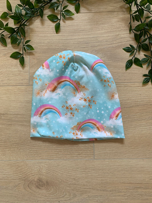 Top hue m/ regnbuer, str 92/98/104 🌈
