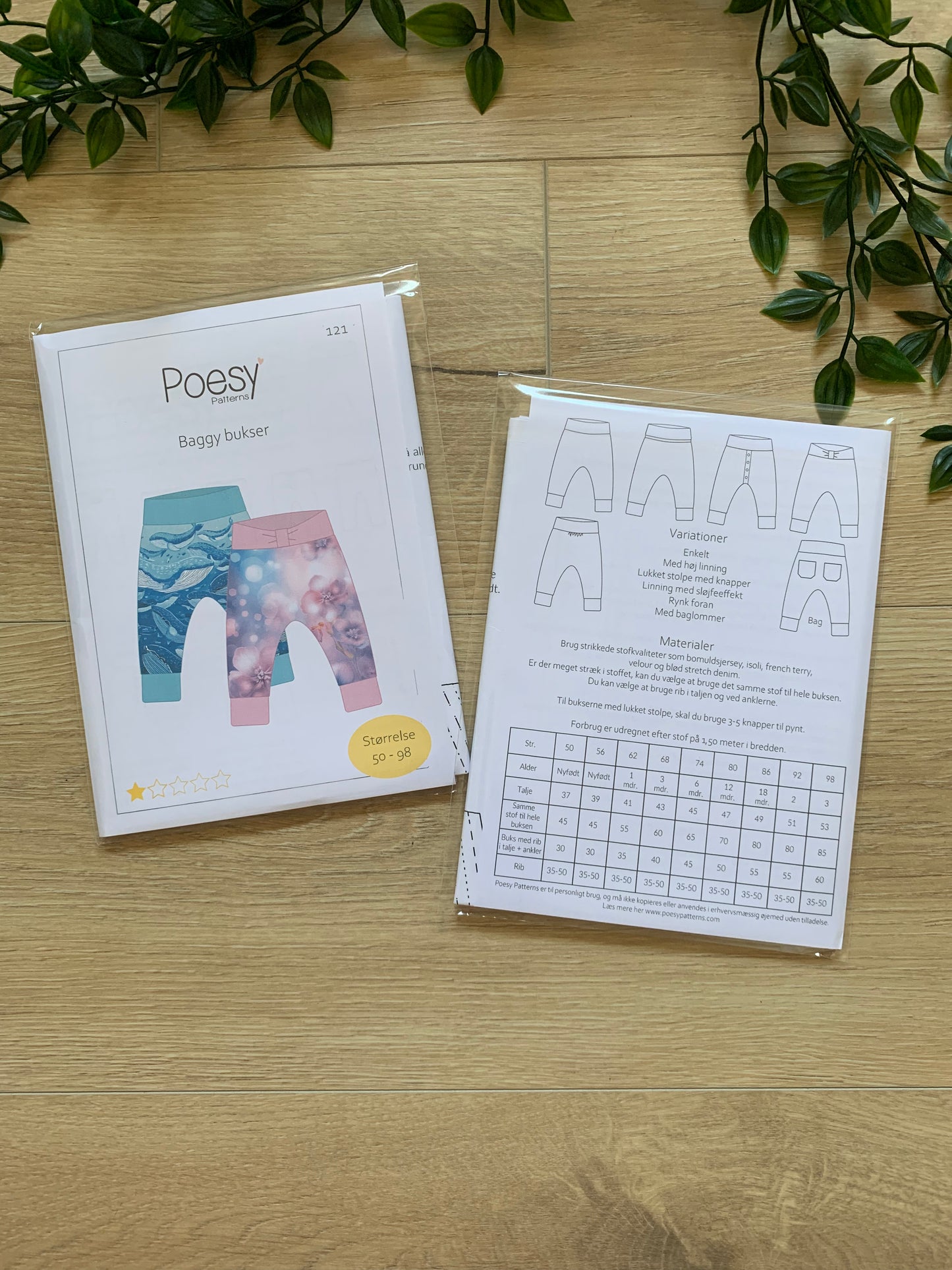 Poesy mønster, bukse mønster 👖
