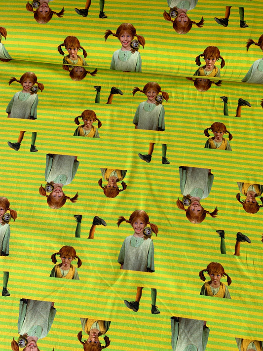 Bomulds Jersey m/ Pippi Langstrømpe 🐒