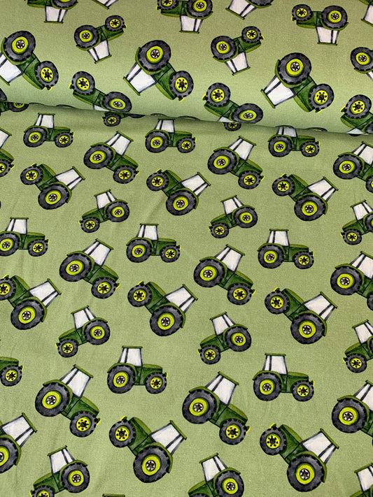 Grøn traktor m/ grøn baggr.
