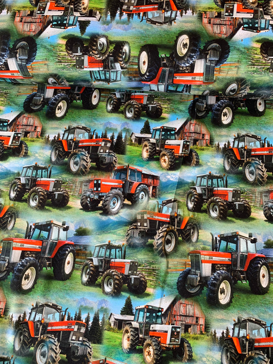 Rød digital traktor