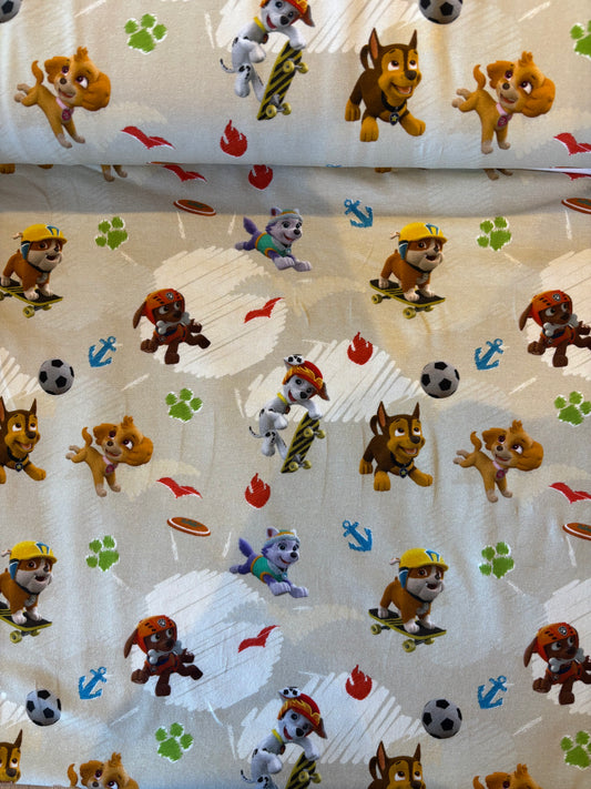 Bomulds Jersey m/ beige Paw patrol 🐶
