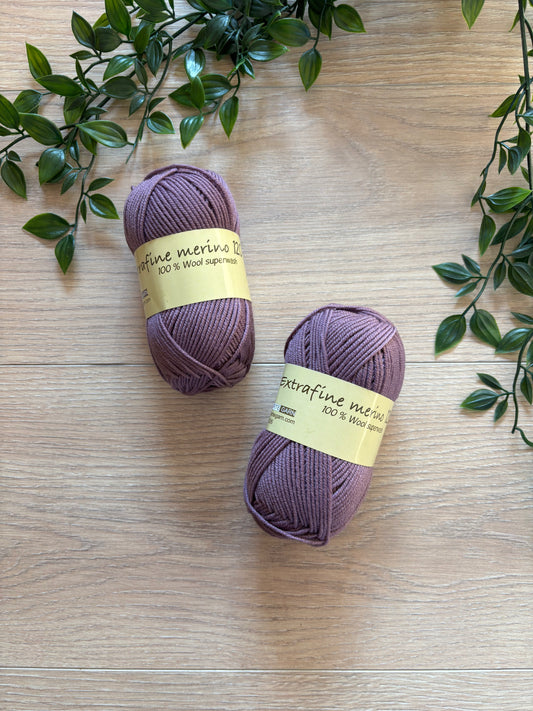 Extrafine merino uld 120 Lilla 💜