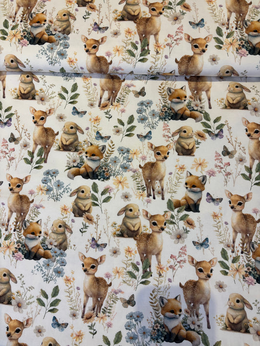 Bomulds Jersey m/ søde skov dyr 🦊