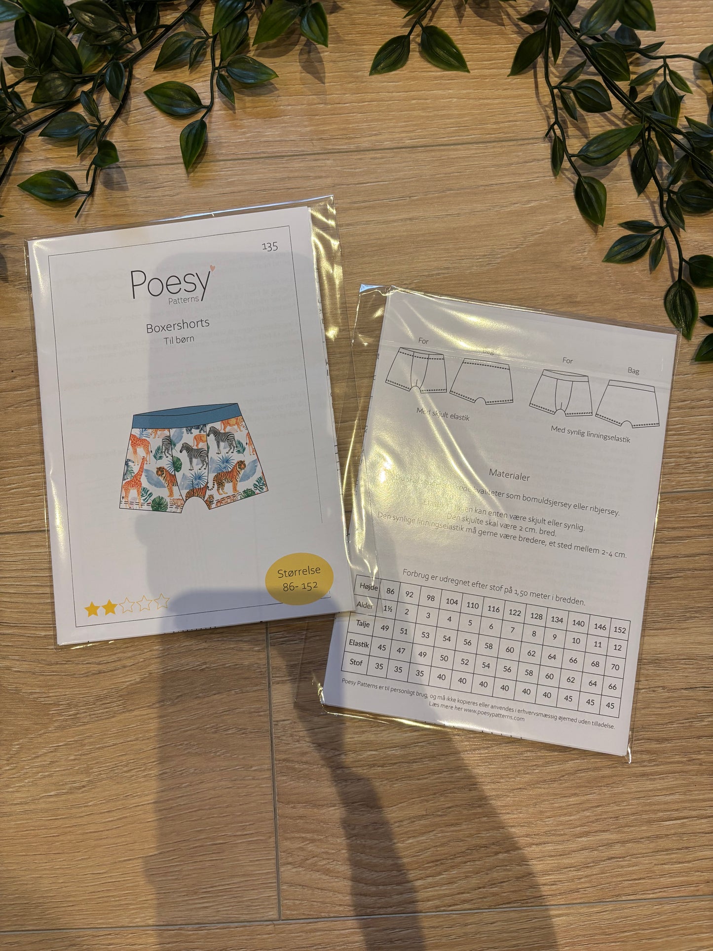 Poesy mønster, underbukser dreng, str 86-152 👦🏼