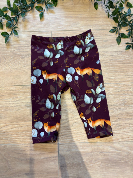 Leggings m/ ræve, str 68 🦊