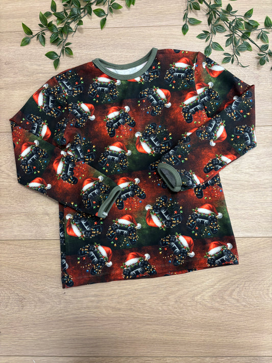 Trøje m/ jule PlayStation, str 128/134 🎄