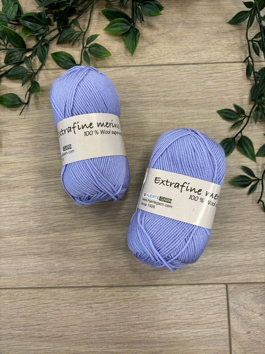 Extrafine merino uld 150, lyselilla 🧶