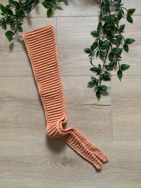 Tørklæde i abrikos 🧡