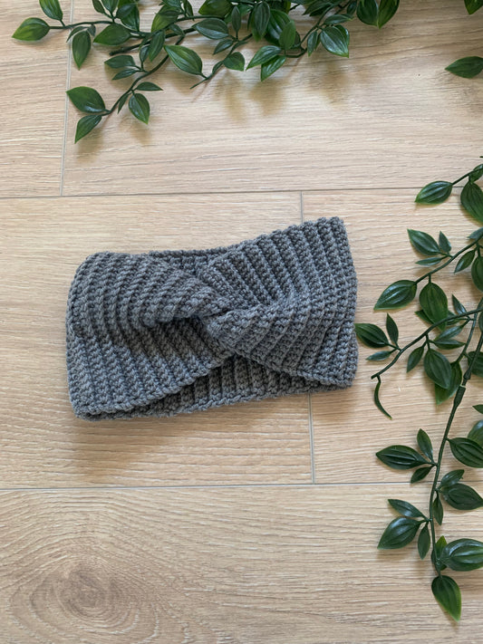 Pandebånd i grå merino uld 🕊️