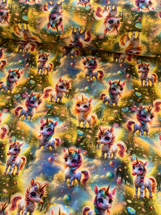 Bomulds jersey m/ søde enhjørninger 🦄