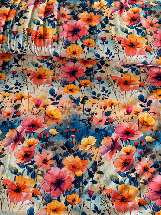 Sommer blomster, bambus jersey 🌸